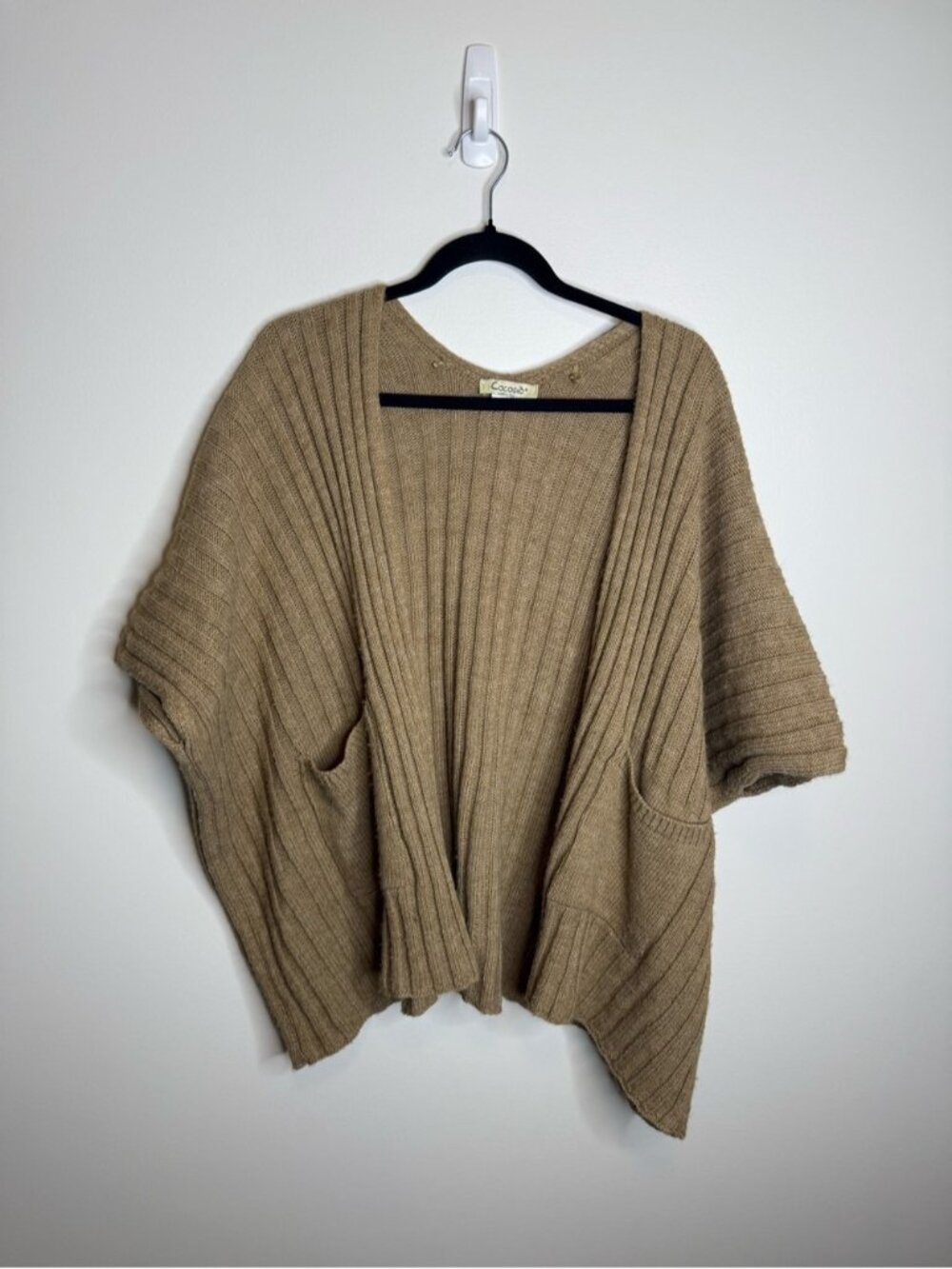 Cocogio Made in Italy Cardigan shrug size medium brown